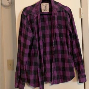 Soft purple and black flannel